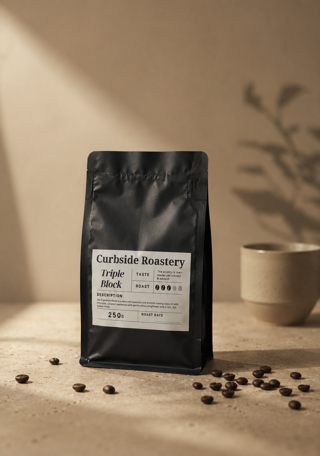 Triple Block 250g coffee bag — Curbside Roastery